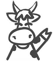 Soundproof Cow black and white cow waving