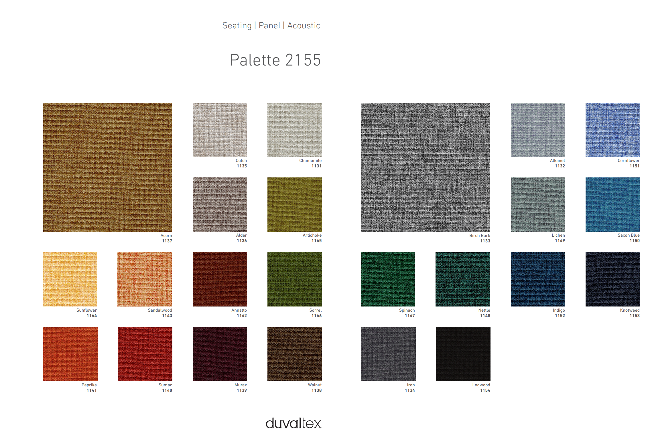 Palette fabric for acoustic panels