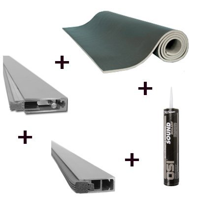 Audimute Soundproofing Acoustic Door Seal Kit - Door Sweep and Door Seal :  : Home Improvement